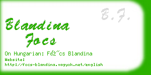 blandina focs business card